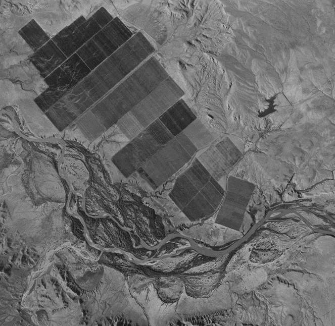Aerial View of Area 7 crops before 1962